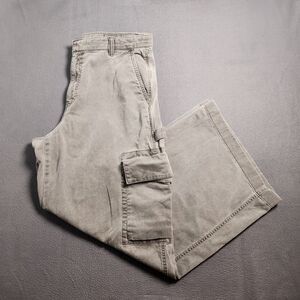 GAP Women 14 Soft Black High Rise The Baggy Cargo Jeans Y2K Skater